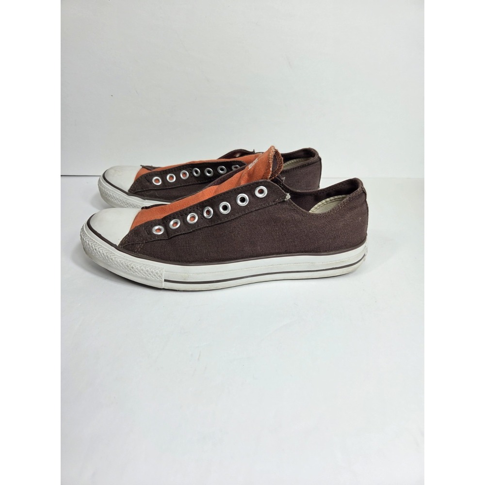 Vtg Y2k Converse Chuck Taylor Slip Ons Men Sz 9 Brown Orange Early 2000s Rare